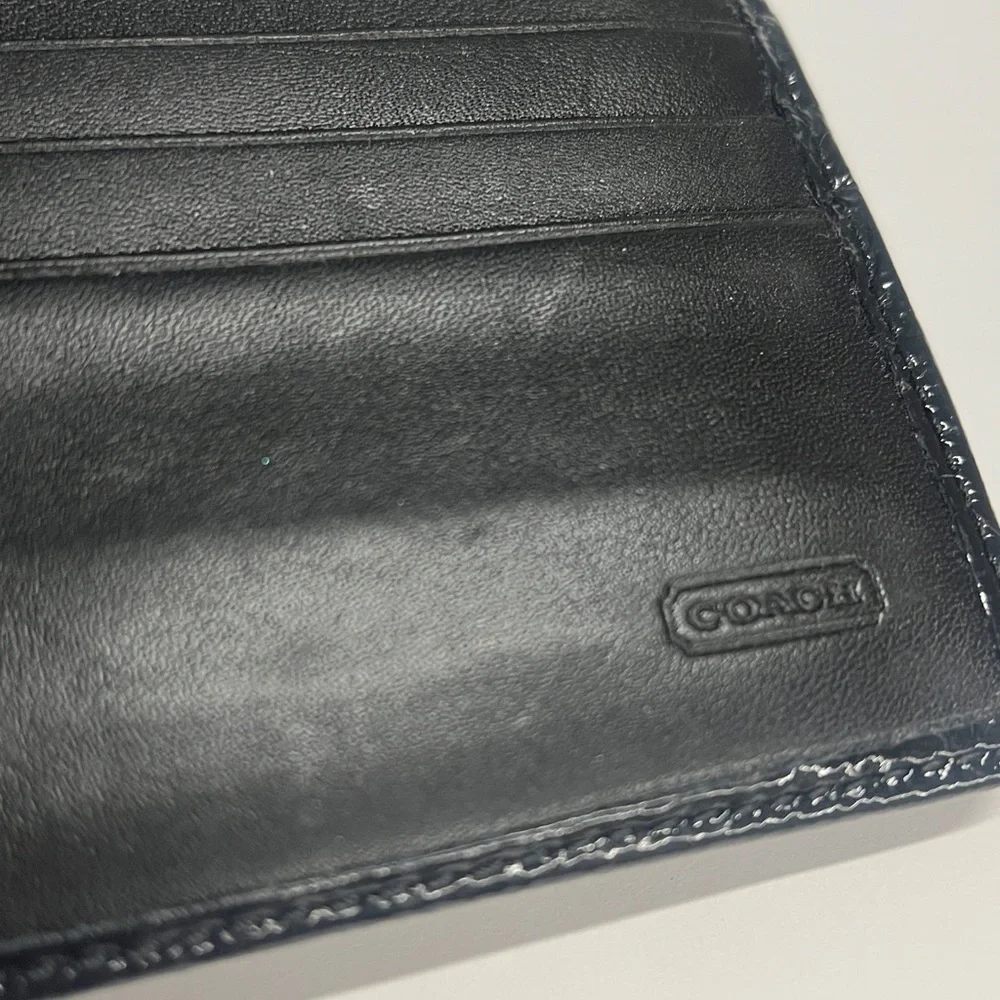 Coach SoHo Signature Jacquard Canvas and Leather Pleated Envelope Clutch Wallet - Picture 8 of 12